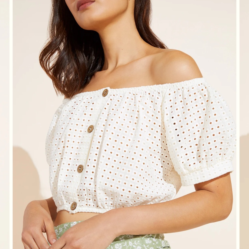 Cotton Eyelet Beach Top